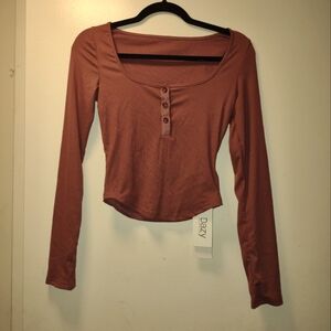 Dazy Long Sleeve top, mauve, Med NWT
